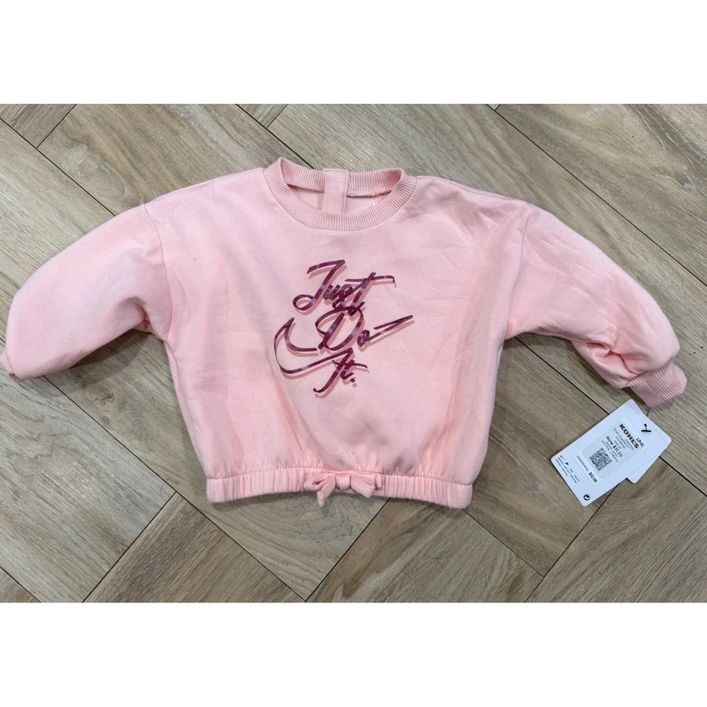 Nike Just Do It Pink Graphic Sweatshirt Infant Girls 12M N144-ADZ